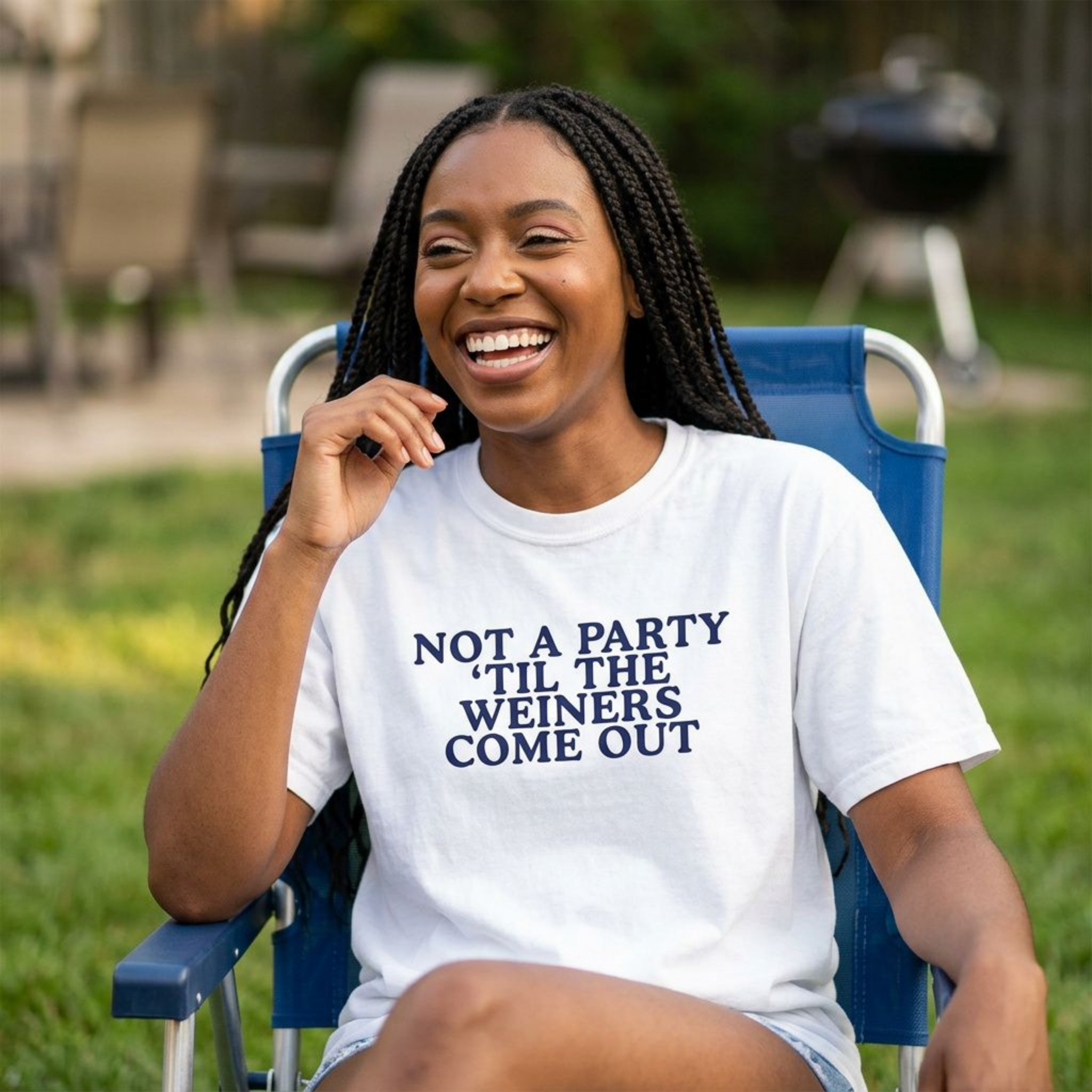 Not a Party 'Til the Weiners Come Out, Funny Summer Comfort Colors Tee for 4th of July, Cookouts, BBQ