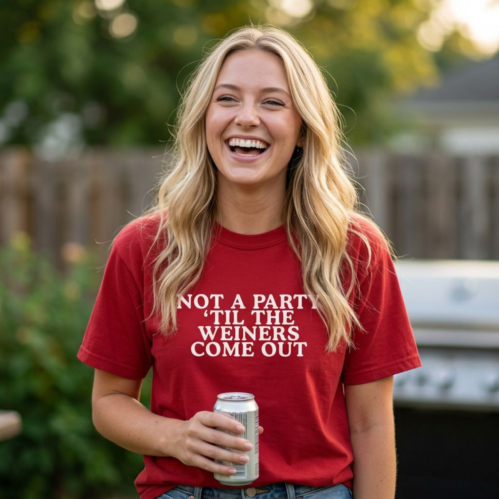 Not a Party 'Til the Weiners Come Out, Funny Summer Comfort Colors Tee for 4th of July, Cookouts, BBQ