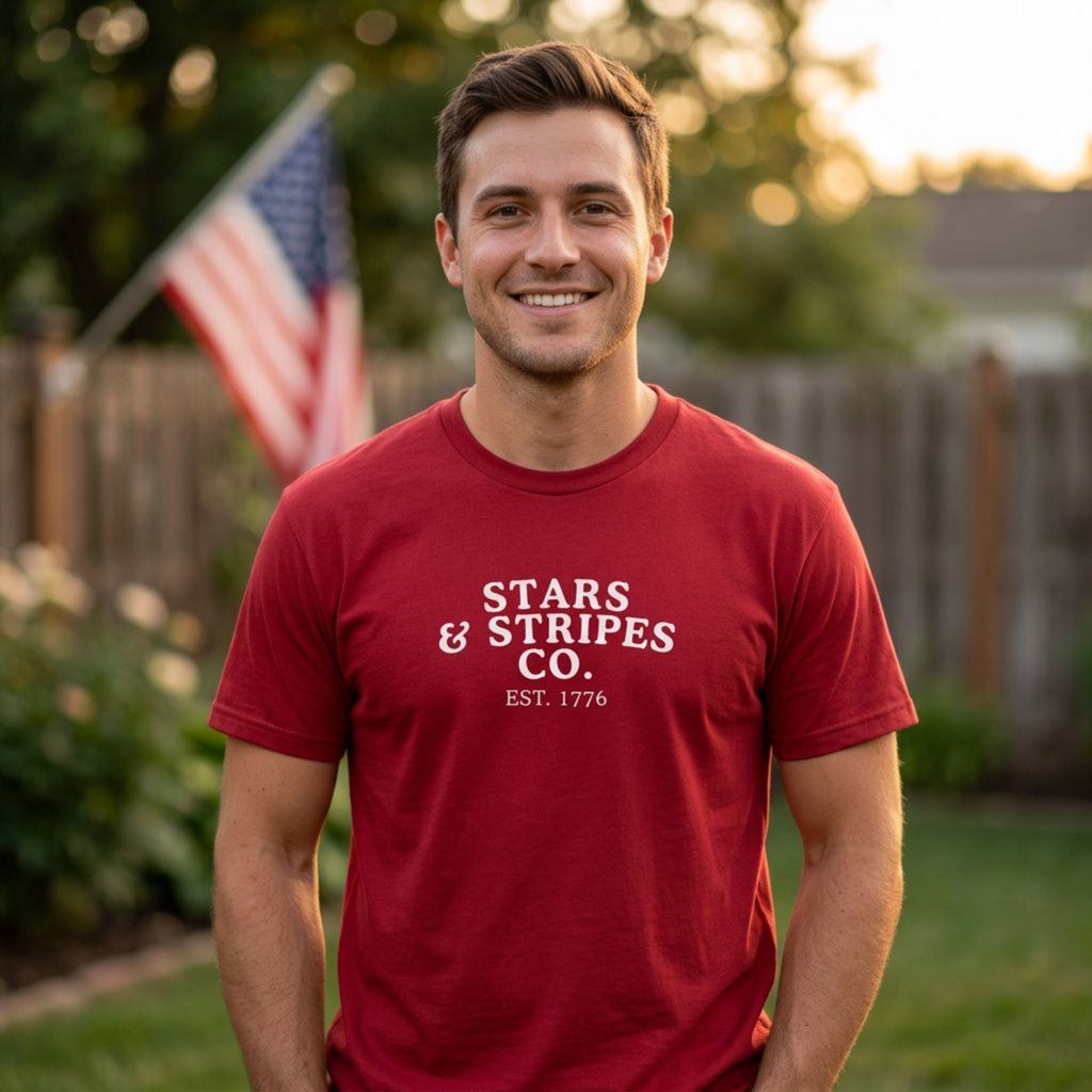Stars and Stripes Co Unisex CC Tee, 4th of July, Independence Day Shirt for Men and Women