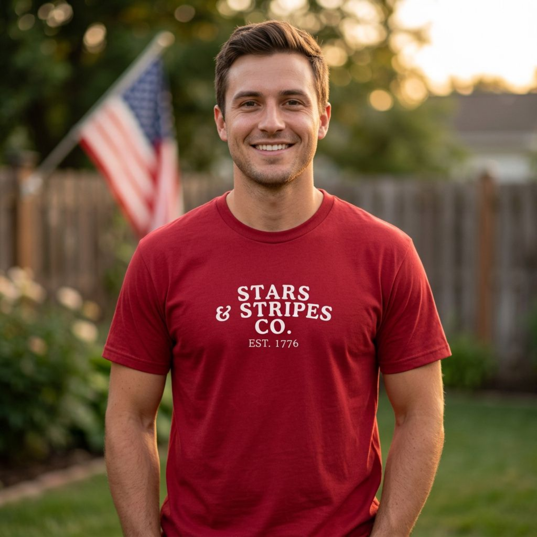 Stars and Stripes Co Unisex CC Tee, 4th of July, Independence Day Shirt for Men and Women