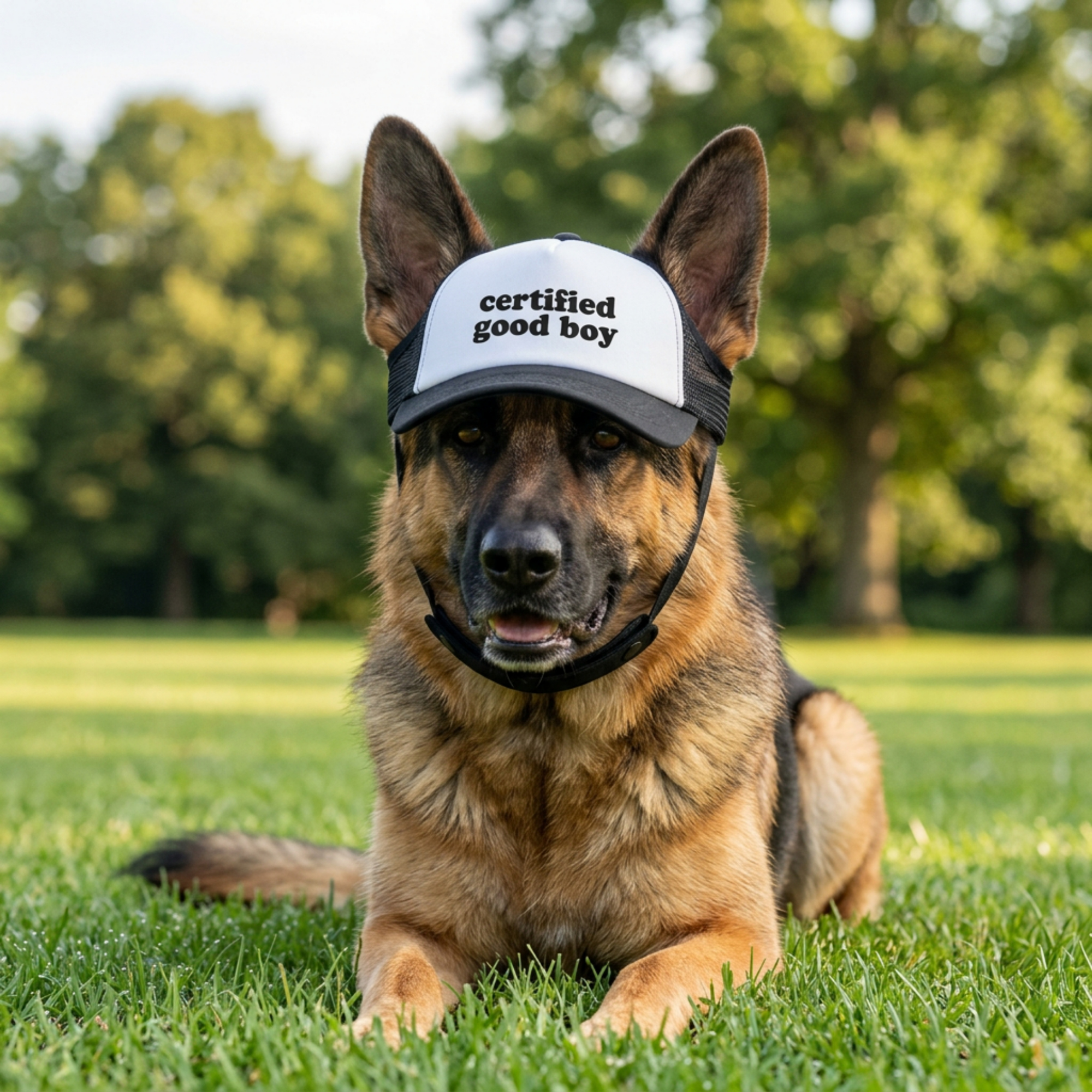 Certified Good Boy Dog Foam Trucker Hat with Ear Slots